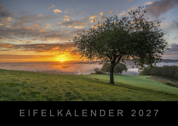 Sonnenaufgang über dem Rursee vom Hövel in Simmerath-Steckenborn aus