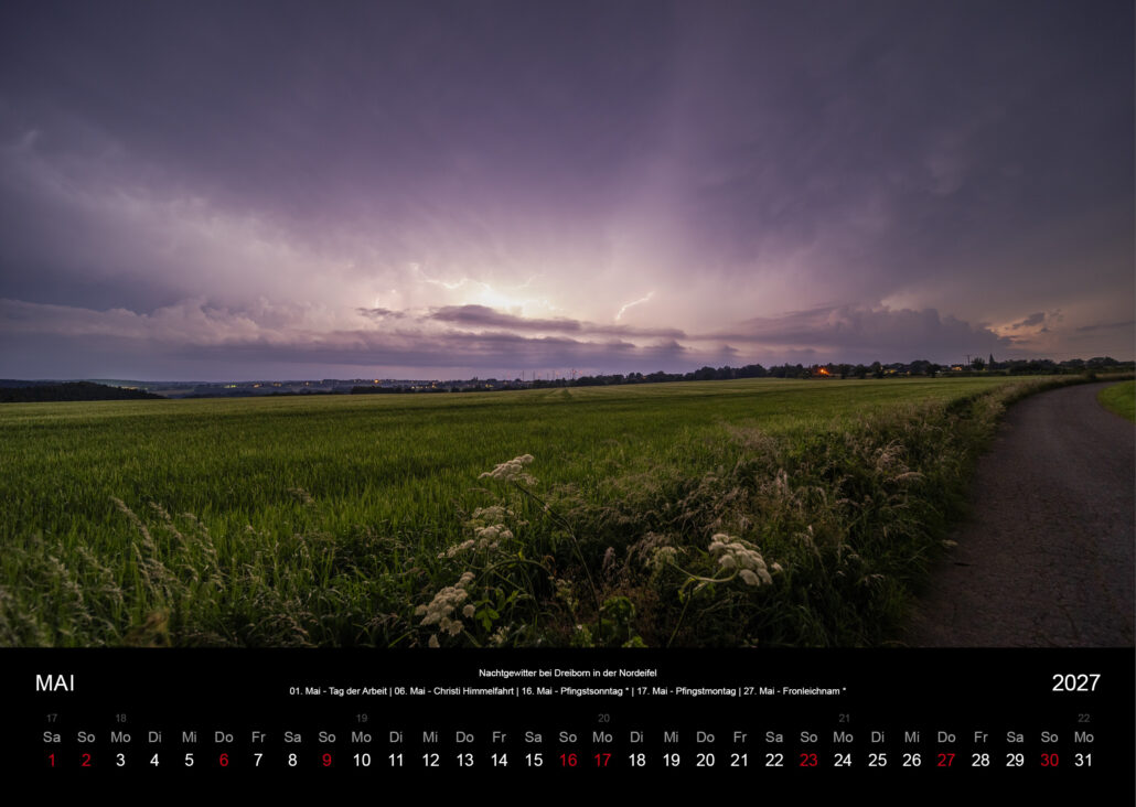 Nachtgewitter bei Dreiborn in der Nordeifel