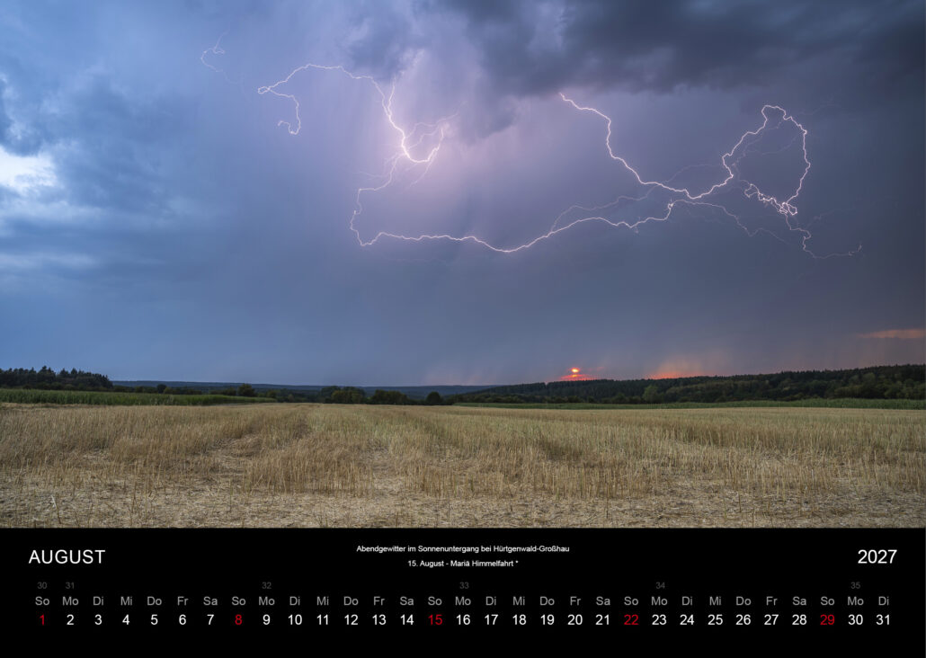 Abendgewitter im Sonnenuntergang bei Hürtgenwald-Großhau