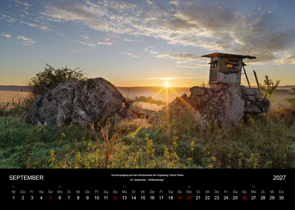 Sonnenaufgang auf dem Modenhübel bei Vogelsang