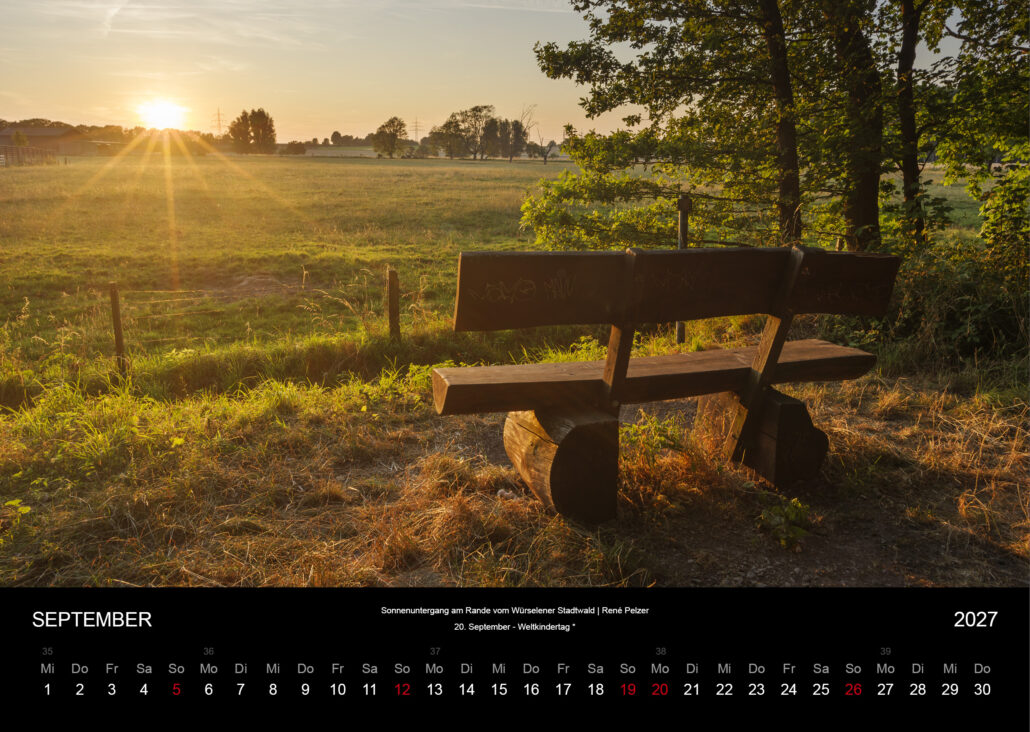 Sonnenuntergang am Rande vom Würselener Stadtwald
