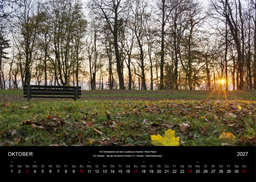 Ein Herbstabend auf dem Lousberg in Aachen